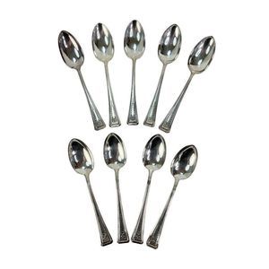 American Silver Company ASCO Silverplate Spoons Roanoke Pattern Edwardian Silver